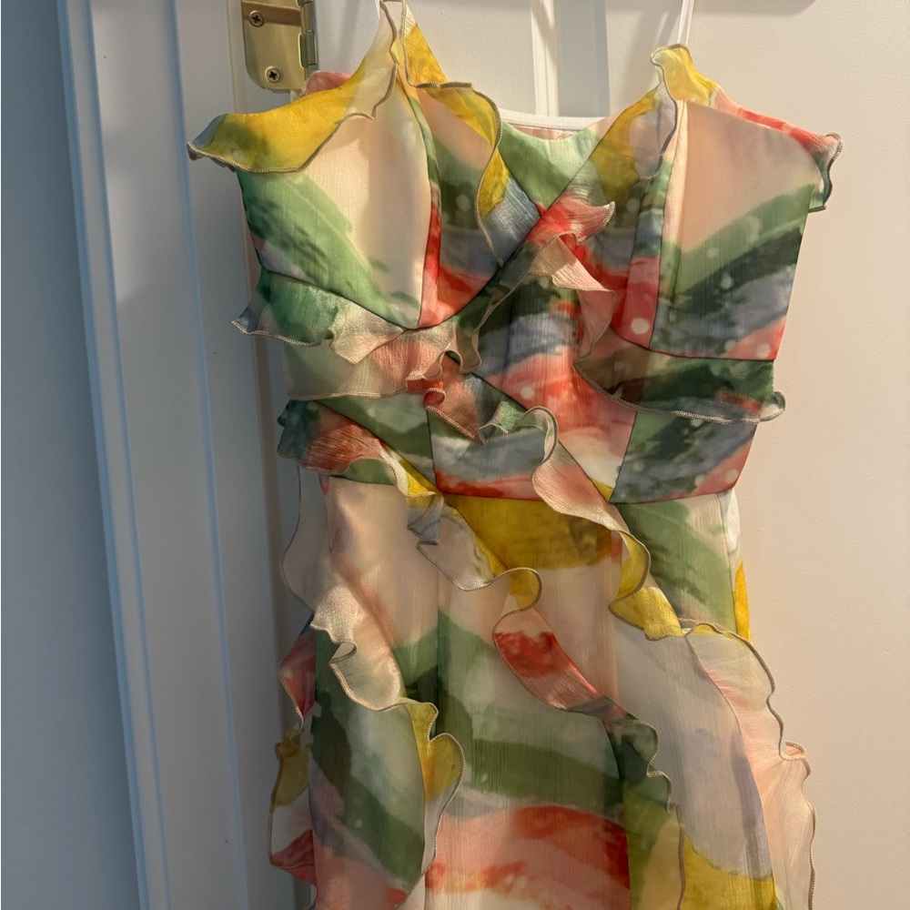 Hutch Strapless Watercolor Maxi Dress 2 - Picture 5 of 7